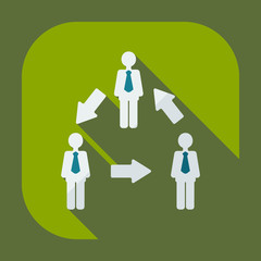 Flat modern design with shadow icons business icon