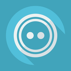 Flat modern design with shadow icon Buttons for clothing