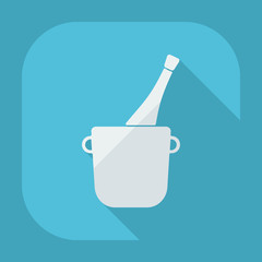 Flat modern design with shadow icons beverage