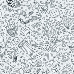 Dessert seamless pattern