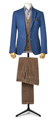 mens suit isolated on white with clipping path