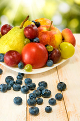 Naklejka na ściany i meble different fruits on the table