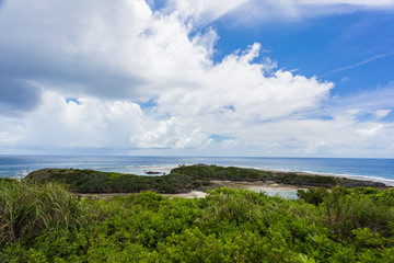 沖縄県 伊平屋島の海岸線