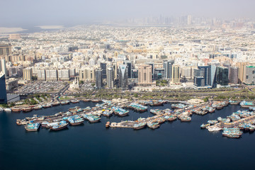 Fototapeta na wymiar Dubai Creek river view, Dubai, United Arab Emirates