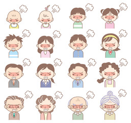 怒る家族のアイコン