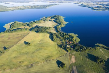 Fototapeta premium Aerial view of Mazury