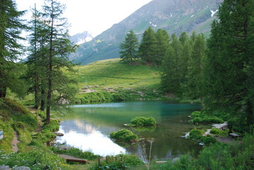 Lago blu, Val d'Aosta