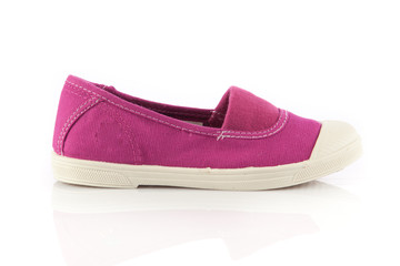 Shoes for little girls isolated on white background