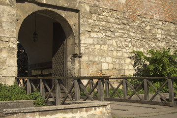 Arch entrance to the courtyard in Lviv