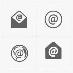 Vector E-mail icons on White Background.