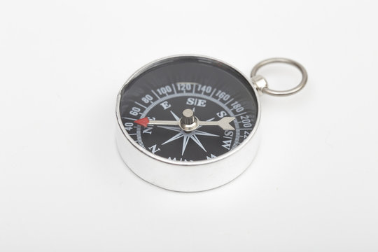 compass on the white background