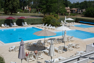 Beautiful swimming pool with nobody