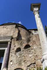 Temple of Romolus in the Roman Forum in Rome