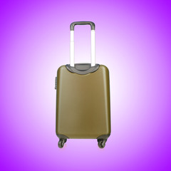 Travel luggage against the gradient background