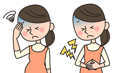 妊婦　頭痛　腹痛