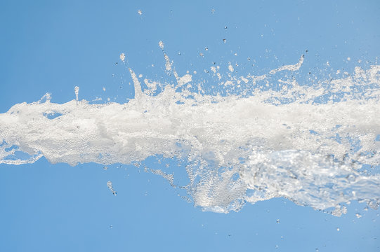 water splash abstract on a blue background