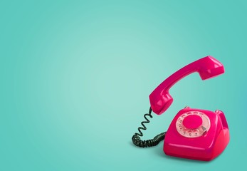 Telephone, Red, Three-dimensional Shape.