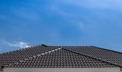 tile roof with blue sky © pingpao