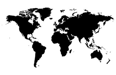 Fototapeta premium sylwetka, mapa świata, ilustracja