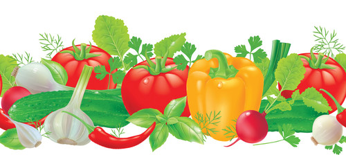 Seamless pattern vegetables