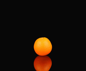 Orange on black background
