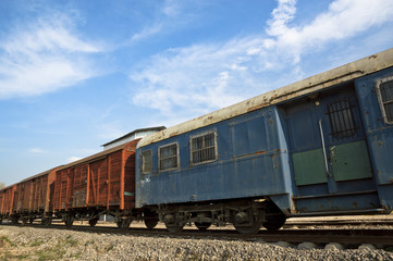 Fototapeta na wymiar Railroad Truck Wagons