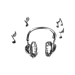 Simple doodle of a set of headphones
