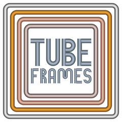 Steel, golden, copper and bronze metal tube frames