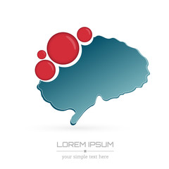 Abstract Creative concept vector image logo of brain for web and