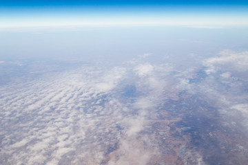 Fototapeta na wymiar land, the view from the airplane