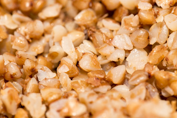 buckwheat groats as background. close