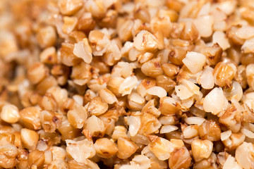 buckwheat groats as background. close