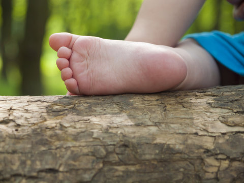 The foot of a small child.