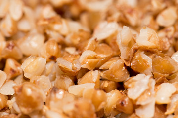buckwheat groats as background. close