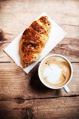 Coffee with croissant