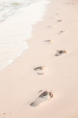 Footprints on the beach