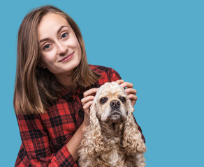 girl with dog