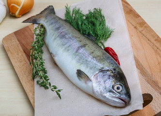 Raw trout