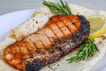 Grilled salmon