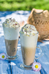 Sweet coffee in summer