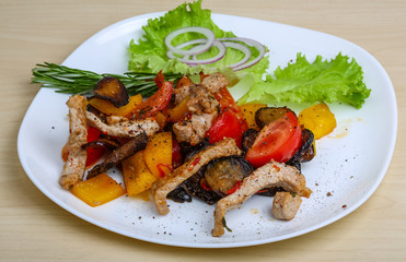 Roasted pork with vegetables