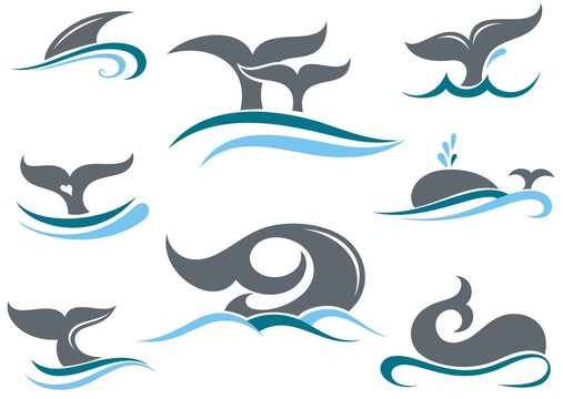 Whale tail icons