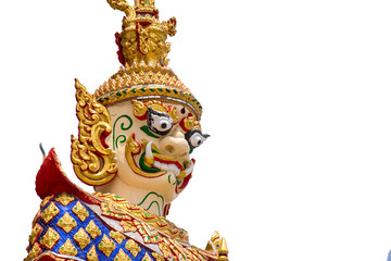 Isolate Giant statue on white background