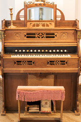 Fototapeta na wymiar Wooden vintage organ