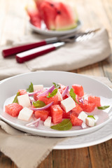 Watermelon salad.