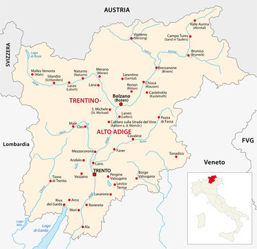 Trentino Map