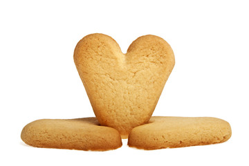 Cookies heart on a white background