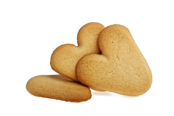 Cookies heart on a white background