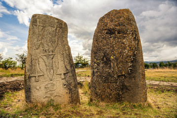 Megalithic Tiya stone pillars, Addis Ababa, Ethiopia