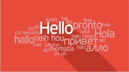 HELLO in different languages, word tag cloud © Ruslan Gilmanshin